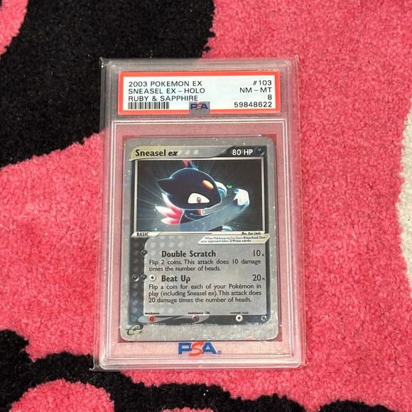 Sneasel EX #103 – Pokémon TCG Ruby & Sapphire – PSA 8 - Picture 1 of 2